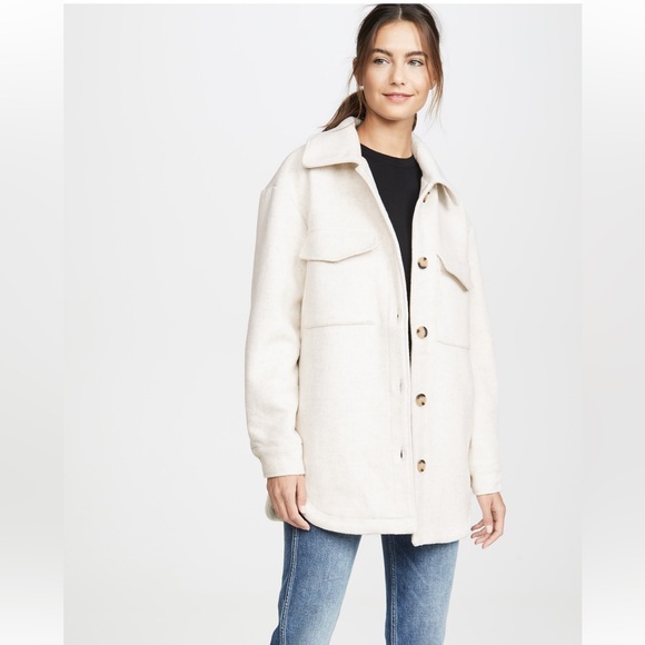 Line & Dot Drew Wool Blend Shacket - Picture 4 of 12